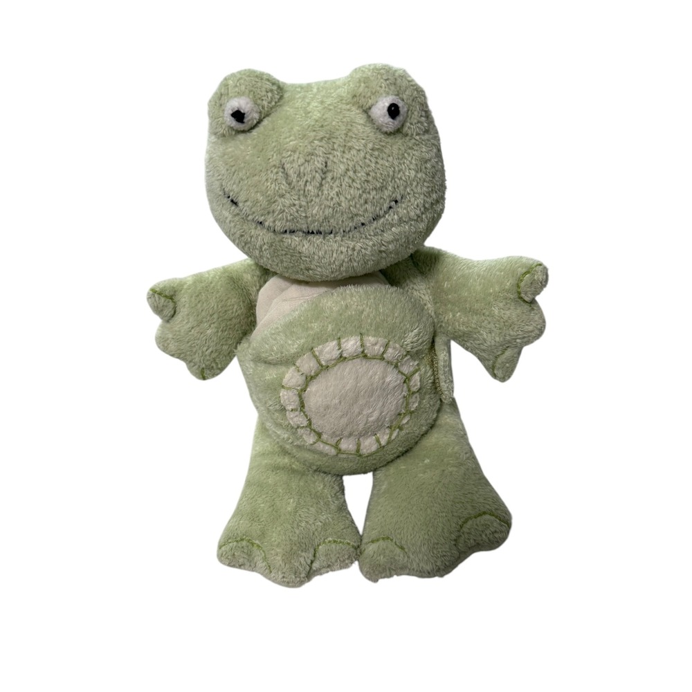Pottery Barn Kids Green Frog Plush‎ Interactive Alphabet Cloth Book Stuffed Toy